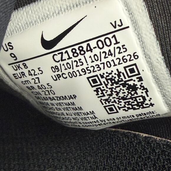 Nike Free Run 5.0 Men’s Size 9 Black White Running Shoes Sneakers CZ1884-001 main image 4